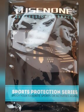 Professional Copper Med. Knee Brace Sports Protection - Black with Cream Accent